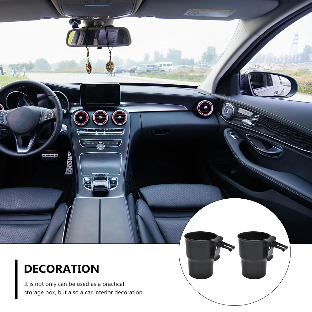 

3pcs Car Storage Box For Auto Black Pp Material Durable Multi-Functional Organizer Cup Holder Drinks Container Garbage Can Trash