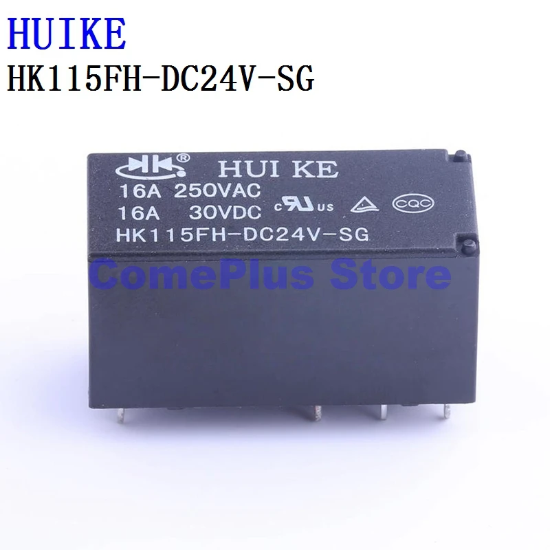 HUIKE-Relés De Potência, HK115FH-DC5V-SG, HK115FH-DC12V-SG, HK115FH-DC24V-SG, 5PCs