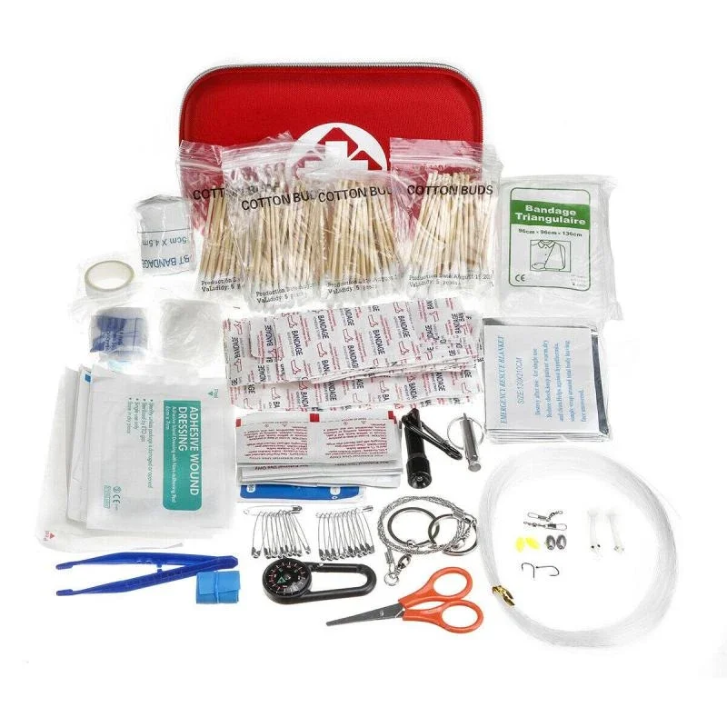 Kit di pronto soccorso per persona o famiglia impermeabile da 430 pezzi per il trattamento medico di sopravvivenza di emergenza in viaggio, campeggio o escursionismo