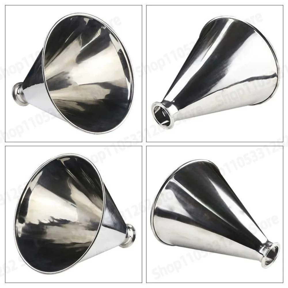 304 stainless steel food machinery funnel conical hopper large diameter feeding blanking sanitary funnel 7 liters