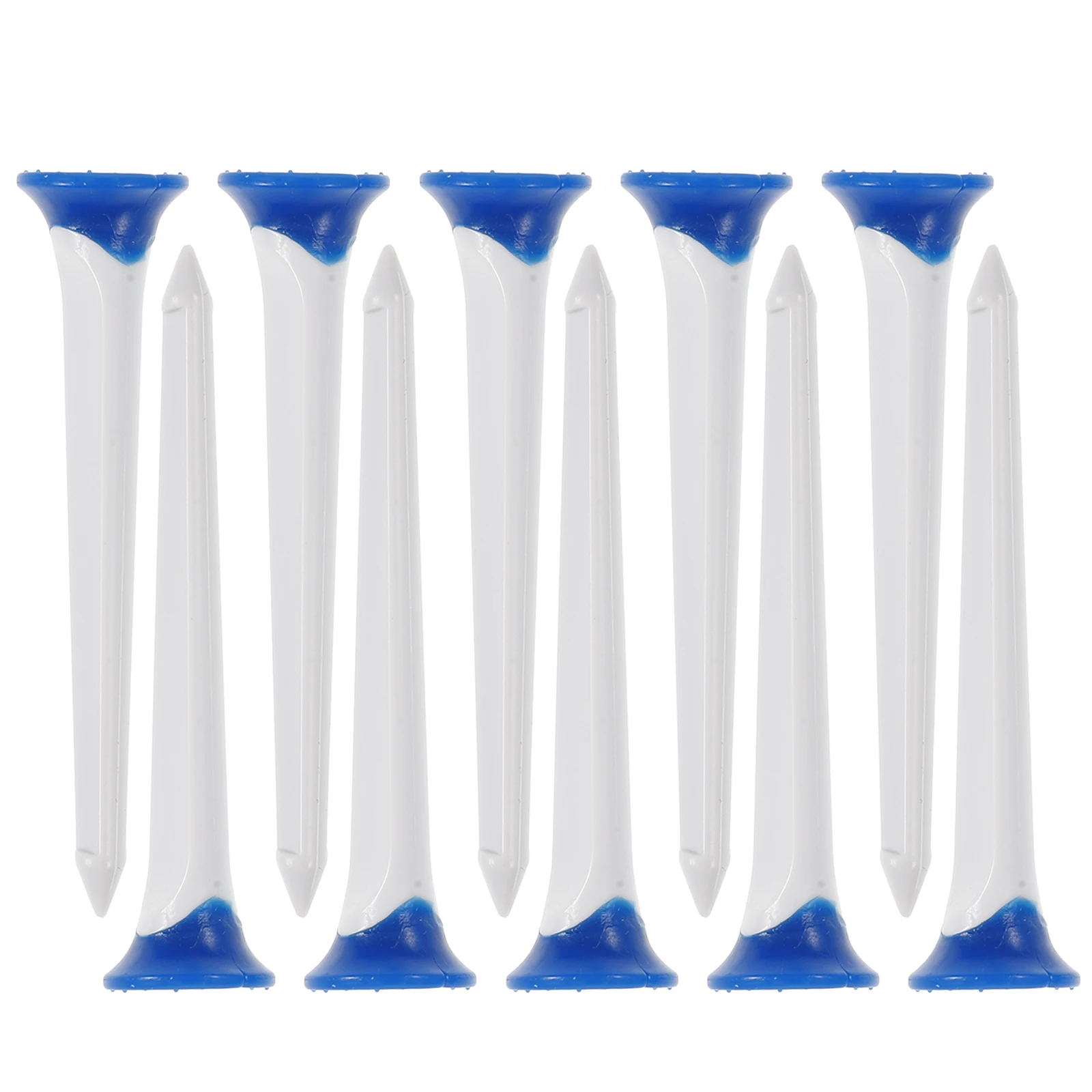 

10 Pcs Golf 8cm Blue White Wear Resist Tees Practical Sturdy Tpe Holder Tall Ball Stands Golf Spikes Replaceable