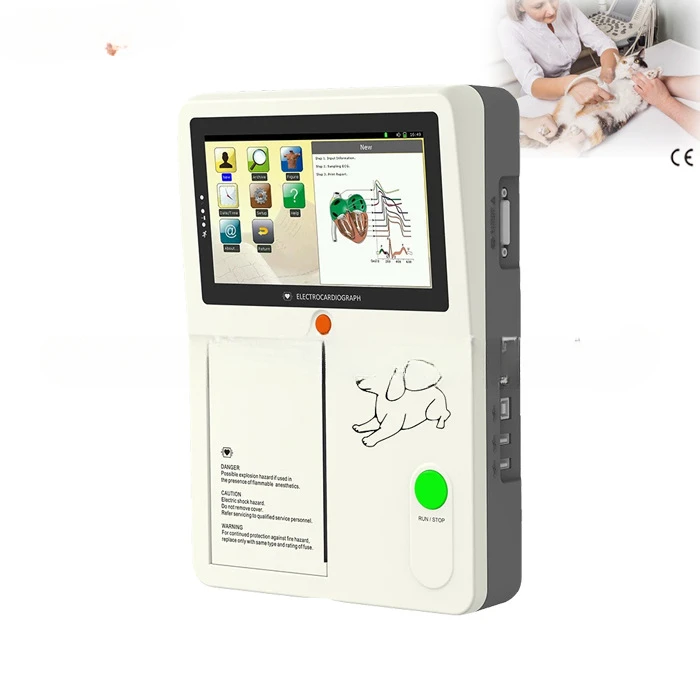 

Veterinary electrocardiogram machine 7-inch touch screen 12-lead automatic analysis electrocardiogram machine