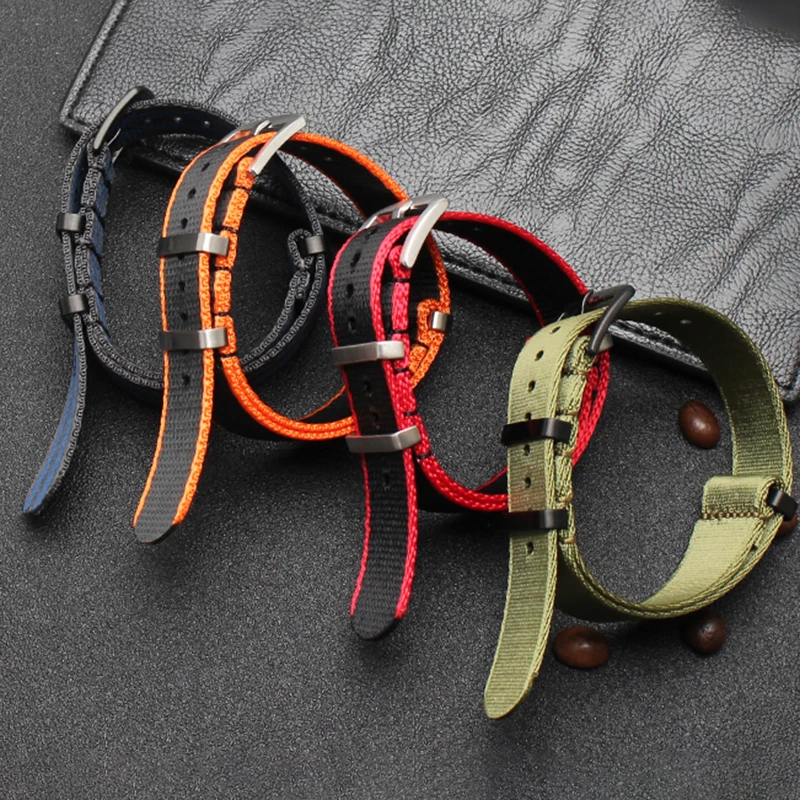 20MM 21MM 22MM 23MM upgraded design nylon watchband for Omega/Mido/Seiko for Rolex canvas chain men's watch strap Canvas belt