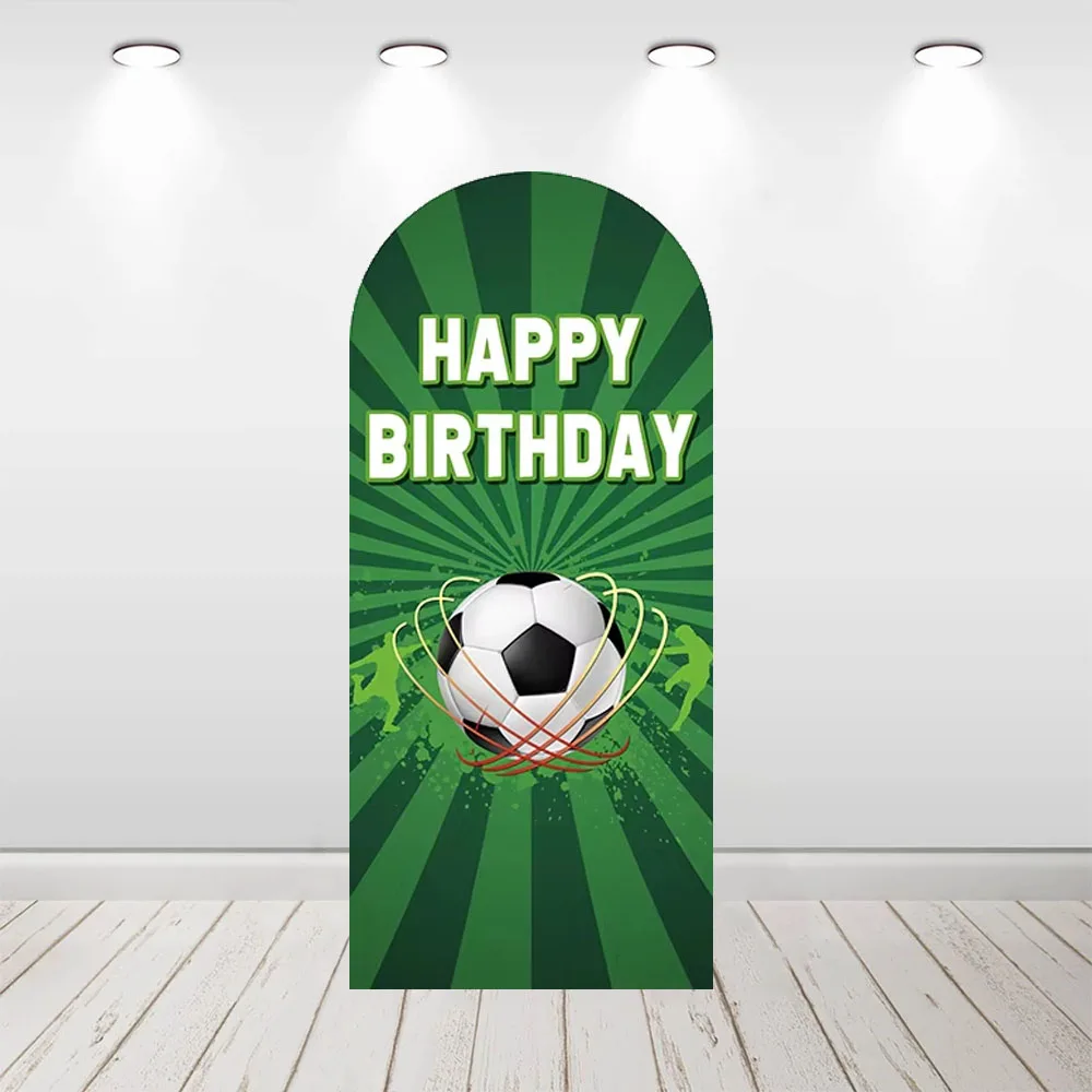 

Мехофонд на заказ, двусторонний футбол, спортивное футбольное поле для мальчиков, день рождения, вечеринка, чехол для детского душа, арка Chiara, фон, декор, фон