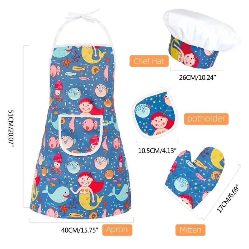 Children Cooking and Baking Set Girls Toddler Dress up Costume