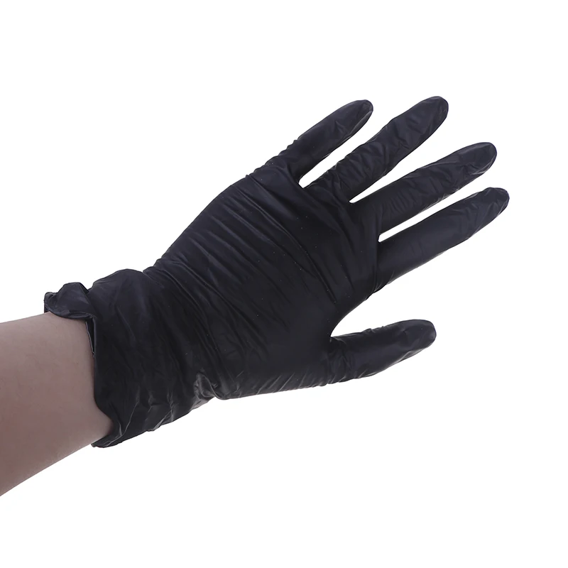 Gants jetables noirs en PVC NitCarter, sans latex, 007 livres de travail, industrie automobile, jardinage, soins pour animaux de compagnie, outils de cuisine, 100 pièces