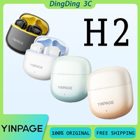 Yinpage H2 Wireless Earphone With Mic Noise Reduction Bluetooth 5.4 Long Battery Life Low Latency Custom Half In Ear Headsets