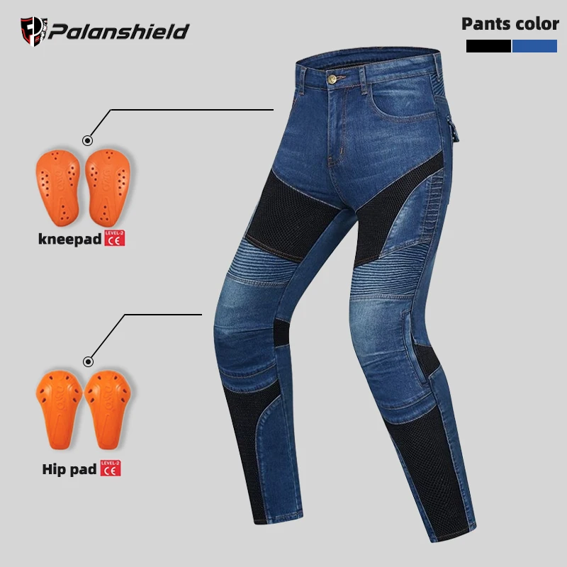 

Motorcycle Outdoor Men Pants Protective Gear Riding Touring Blue Black Motorbike Trousers Knee Hip Pads Motocross Moto Jeans