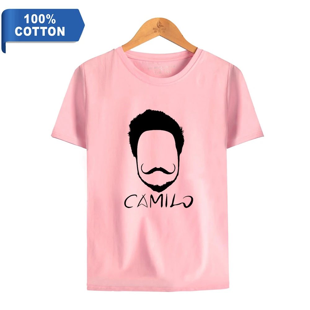 Camilo – t-shirt à col rond 100% coton pour homme et femme, Streetwear de bonne qualité, style Pop Singer, Harajuku