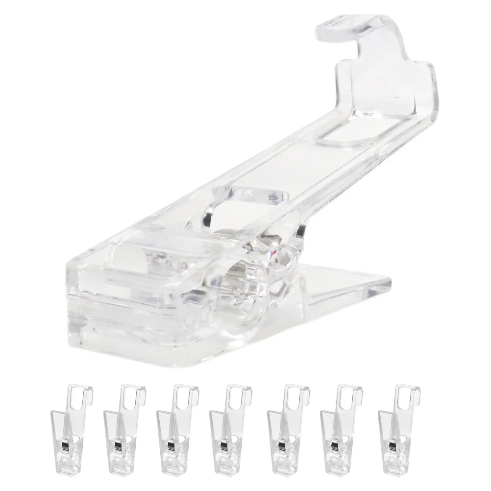 

8pcs Anti-Rust Hanger Clips Plastic Velvet-Coated Heavy Duty Non-Slip Clothes Clamps For Pants Skirts Ties Scarves Windproof