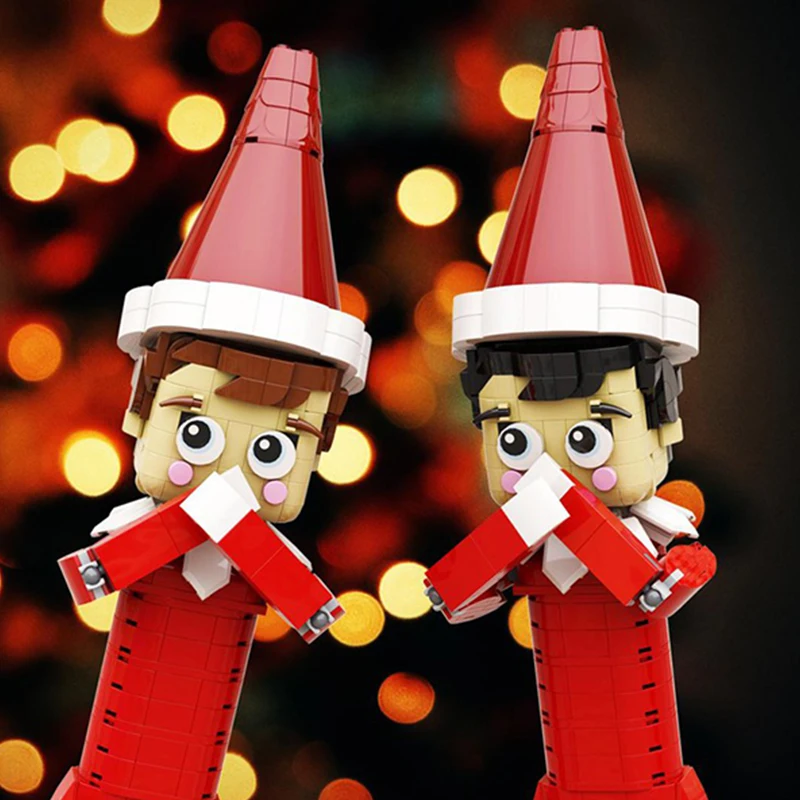 474 Onderdelen Kerst Elf MOC Aangepaste Bouwstenen Model Creatieve Montage Bricks Speelgoed Voor Kinderen Volwassenen Kerst Verrassingsgeschenken