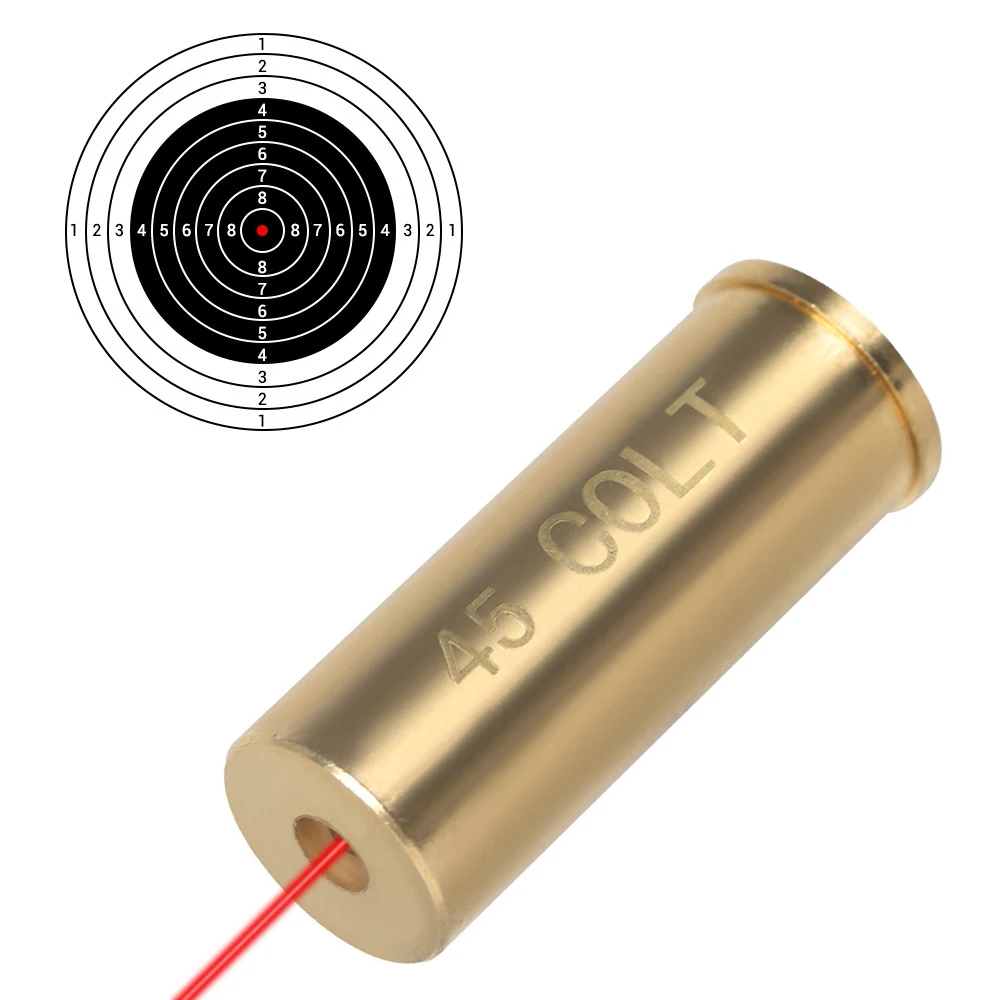 Tattico.45 Colt Bore Sight Cartuccia laser Bore Sighter Shot Gun Boresighter Lazer Zeroing per la regolazione del cannocchiale Accessorio per pistola