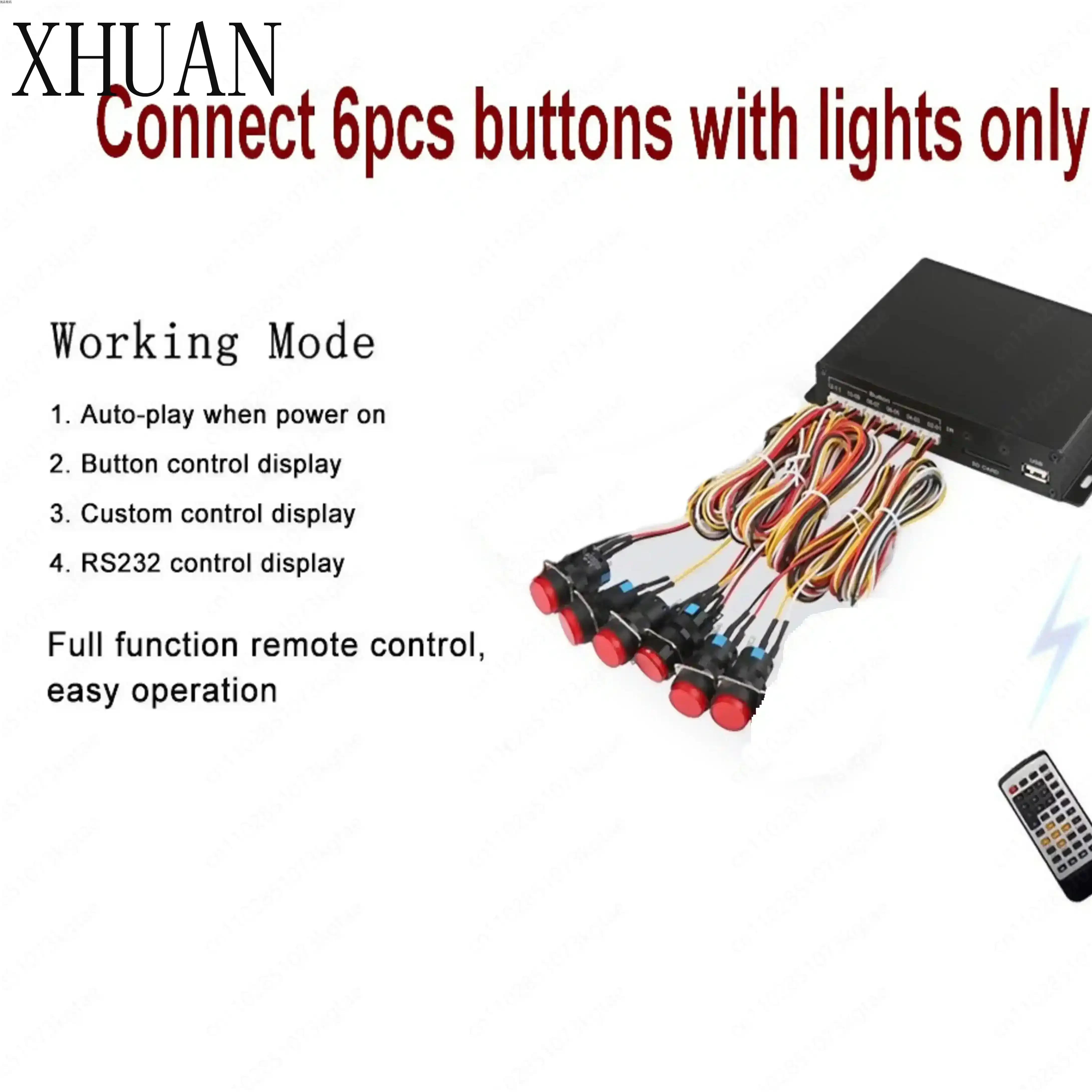 Museum showroom music video button interactive media playback box MP3MP4 high-resolution video programming controller