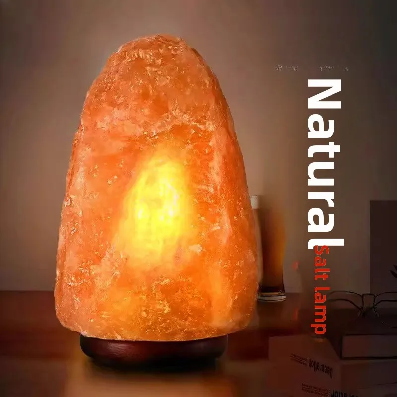 

Salt Lamp Negative Ions Purify Air Natural Crystal Rose Salt Lamp Bedroom