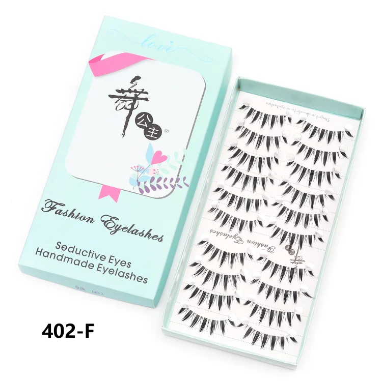 10 Paar Natürliche Manga-Wimpern, Volle Streifenwimpern für Make-up, Großhandel, Dropshipping, Wimpernverlängerung, Anime-Kunstwimpern – Detail 13