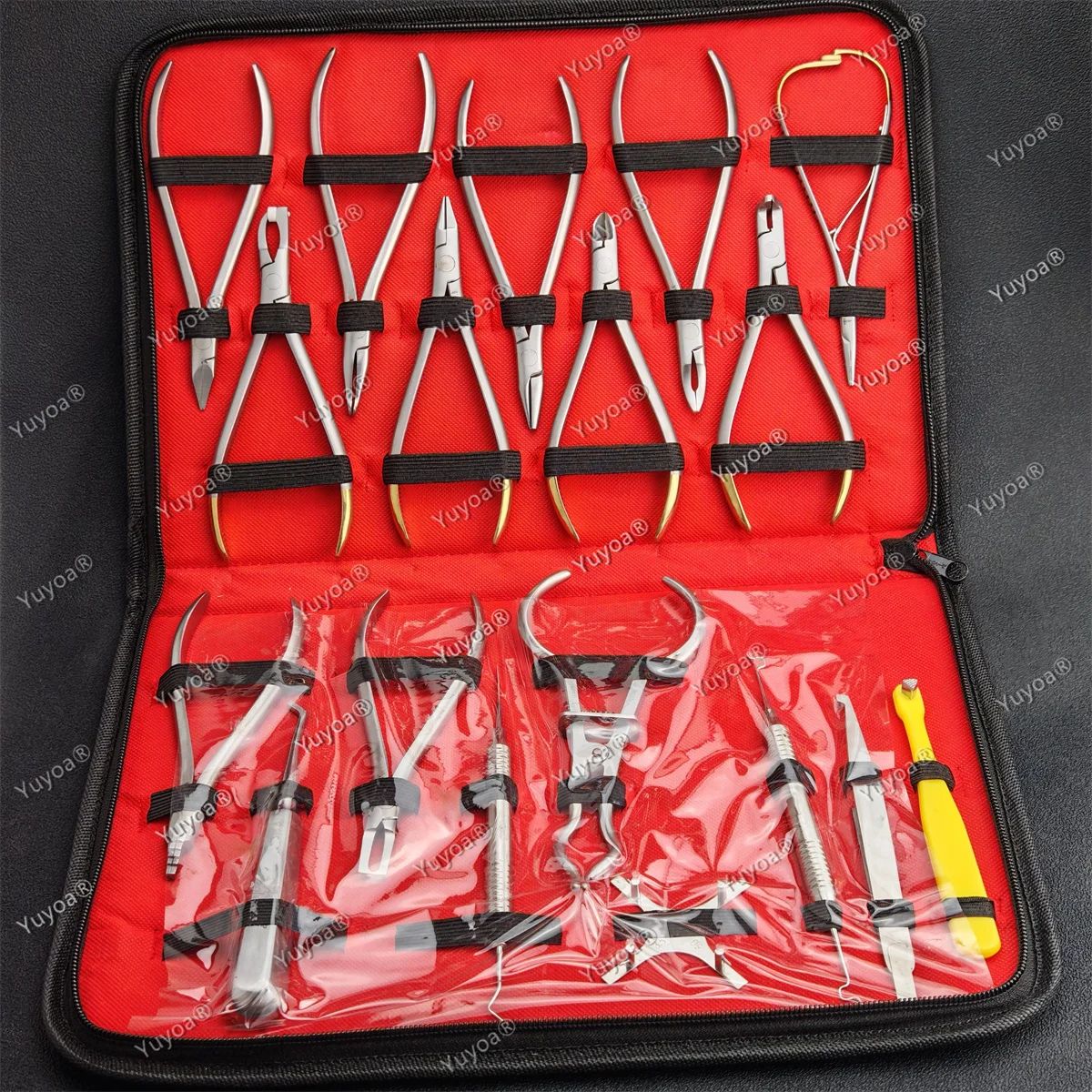 18pcs/set Orthodontic Forceps Pliers Dental Distal End Cutter Plier Bracket Brace Remover Plier Dentist Instruments Tools