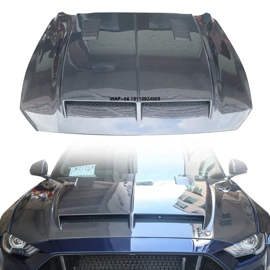 

New Carbon Fiber Bonnet for 2018-2023 Black Bolt-On Hood with Bolts Included