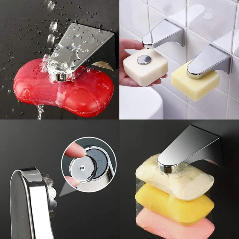 Soap Holder Magnetic, Soap Dishes Wall Mounted,Soap Dish Easy To Use,For Bathroom Wall,Kitchen Sink,Etc