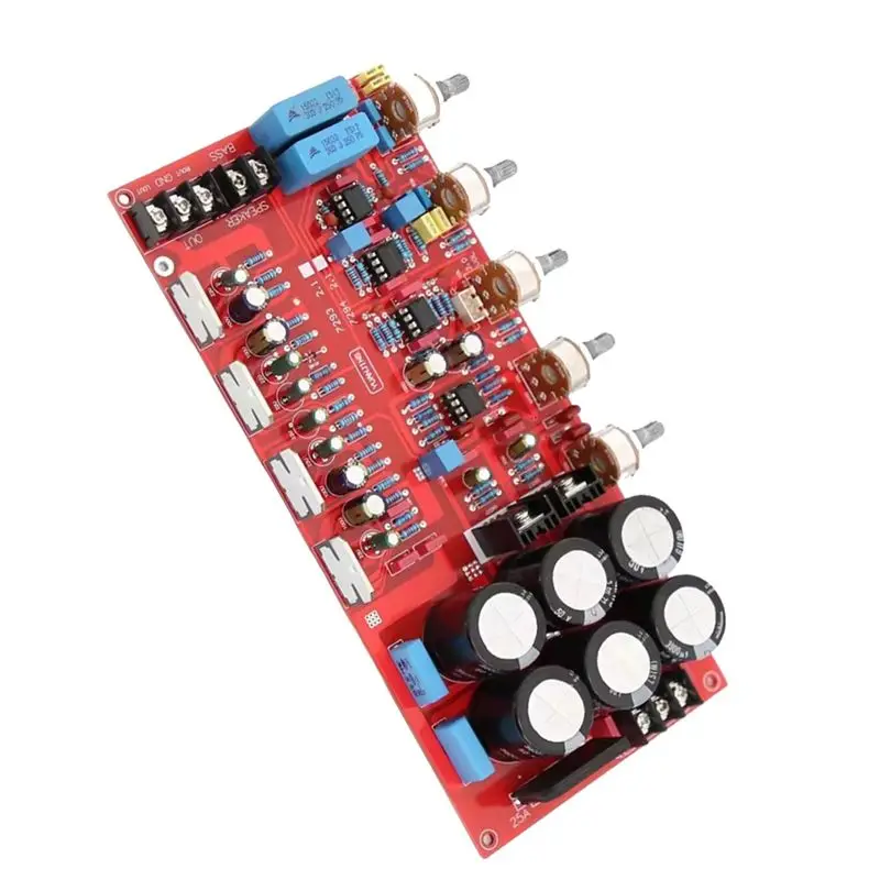TDA7294 2.1 Channel 2X80W+ 160W Hifi Audio Amplifier Board Subwoofer Power Amplifier AMP Board 50-150HZ Dual 18-26V-Y41A
