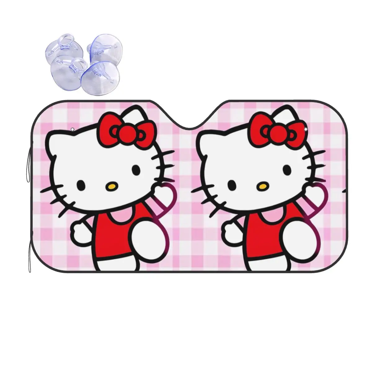 Hello Kitty Vibrant Sunshade Windscreen Folding Cover Front Block Window 76x140cm Car Window Windscreen Cover Sunscreen Curtain