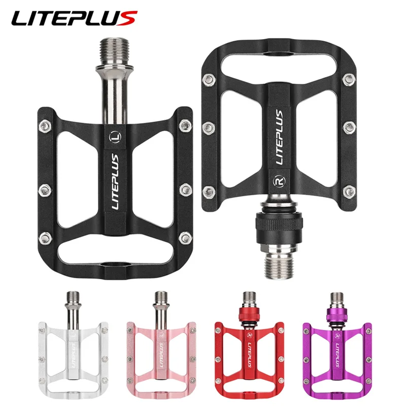 

Liteplus bicycle quick release pedal 3 Bearing aluminum bicycle pedals Red Purple Pink Silver Black MTB Road folding bike Pedals