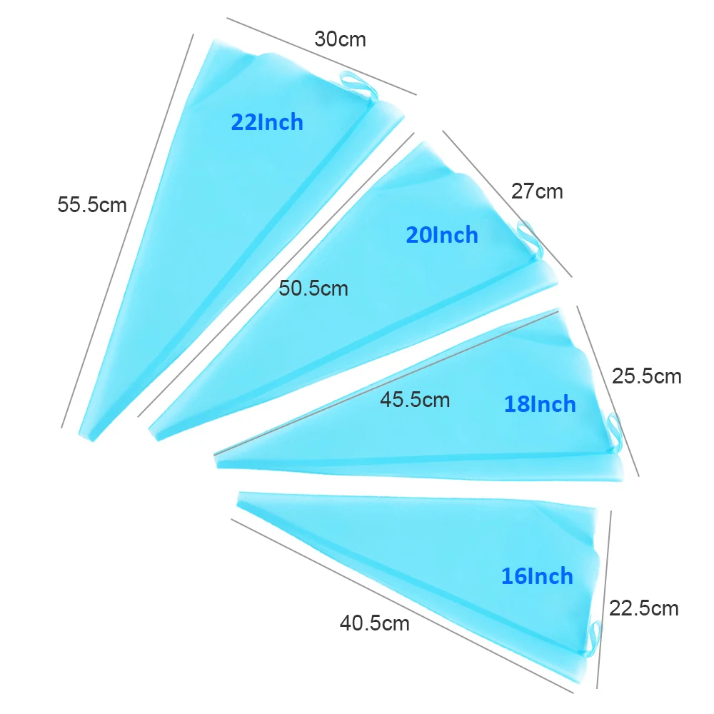 Silicone world 10/12/14/16/18/20/22 inch Cream Bag Kitchen Cake Lcing Piping Cake Decorating Tools Reusable TPU Pastry Bags