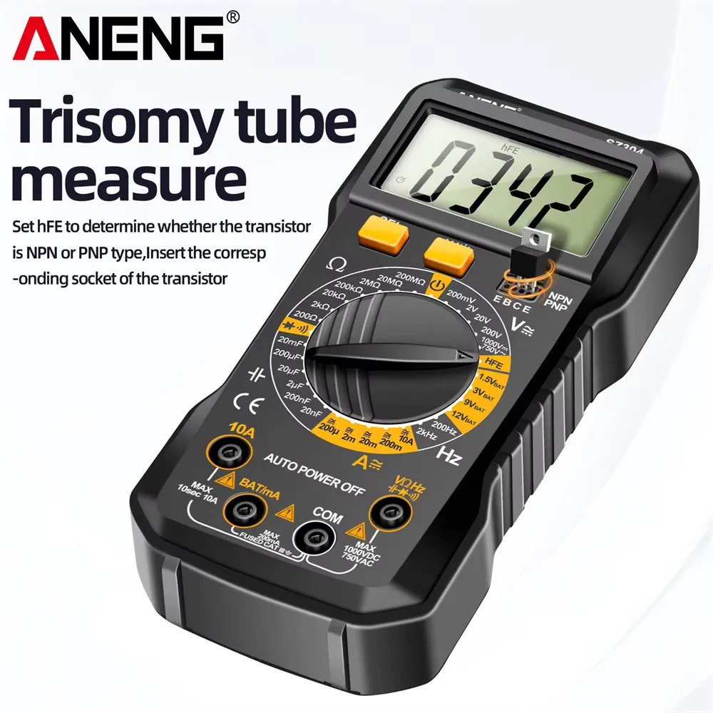 ANENG Digital Multimeter Professional Electrician Tool SZ304 True RMS Handheld NCV AC/DC Voltage Current Resistance Triode Teste