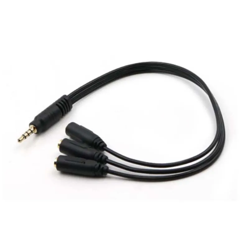Hot 3Way Port Aux Multi Headphone Earphone Audio Output Splitter Adapter 3.5mm Jack HUB Spliter Cable Extender 1Male To 3Female