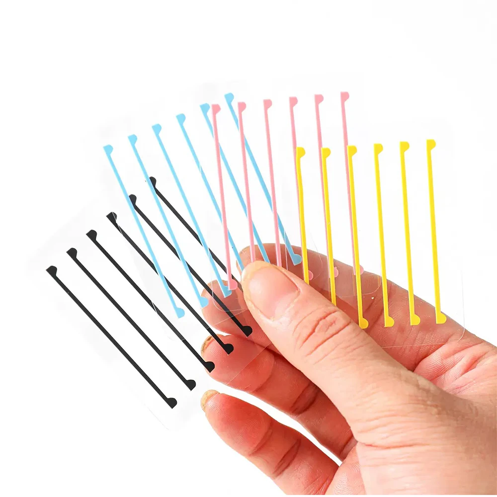 6 Pcs Lash Lift Ribbon, Eyelash Lift Rods Covers Silicone Pads Curlers, Soft Stripes Easy to Apply Lash Lift Solution