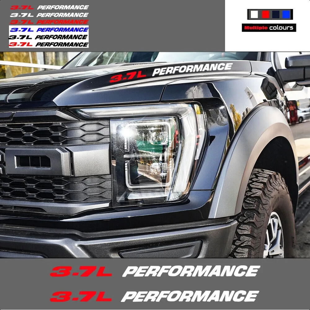 

3,7 л PERFORMANCE гоночные наклейки на капот графическая эмблема для Ford F150 F-150 Mustang 2 шт.