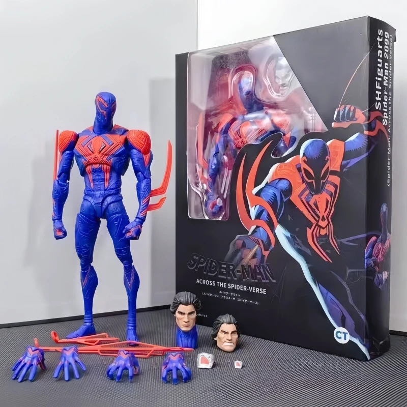 Nuevo en Stock, juguetes Ct, figura de Spiderman 2099 Spider Man Across The Spider Verse Shf, figura de acción de Anime, modelo de regalos, Juguetes