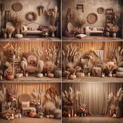 MOON.QG Zenon Farm Party Photo Background Children Autumn Thanksgiving Decoration Backdrop Bohemian Boho Room Photocall Supplies