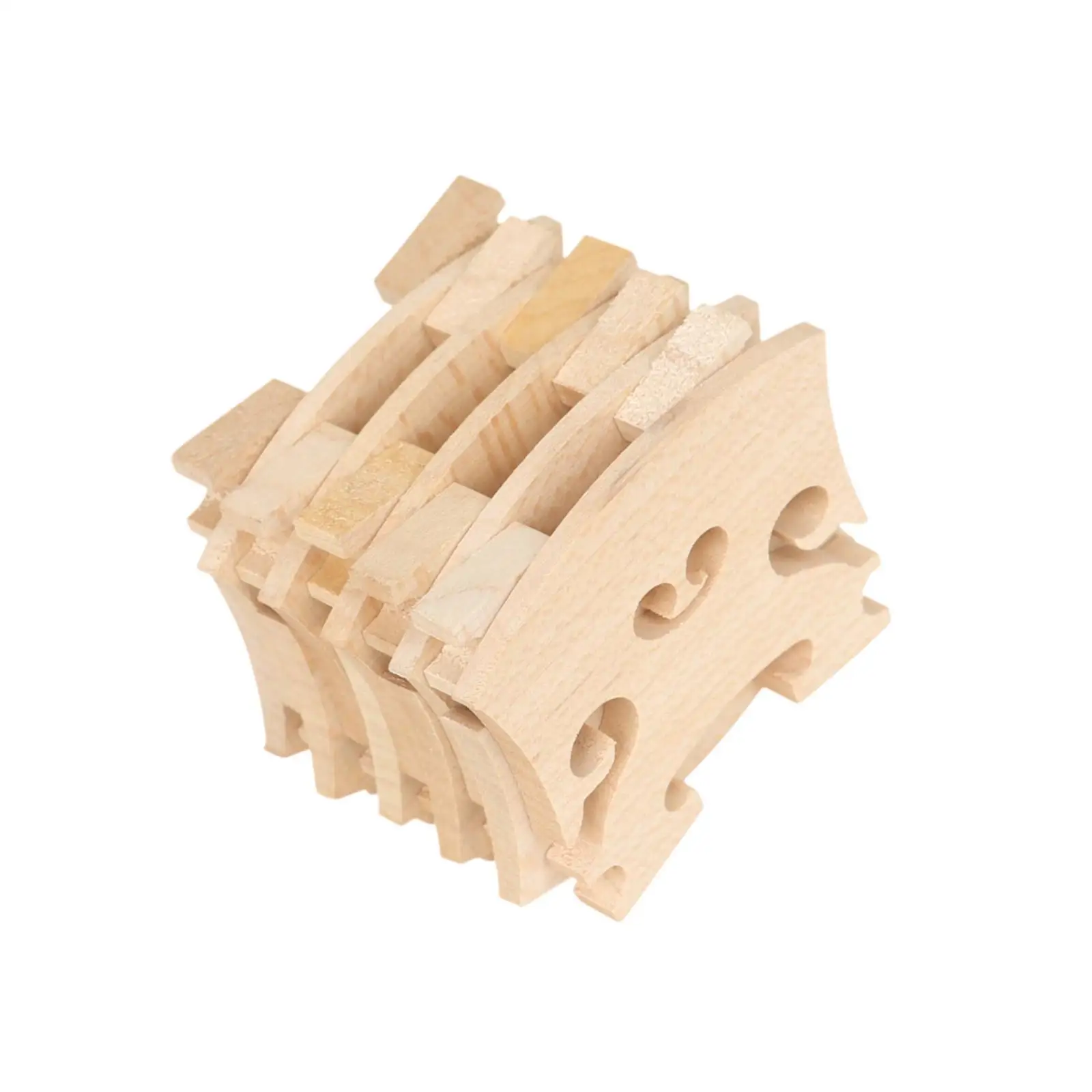 10x puente de violín de tamaño completo de madera 4/4 forma fácilmente tus cuerdas y violines accesorios tallados a mano para entusiastas del bricolaje