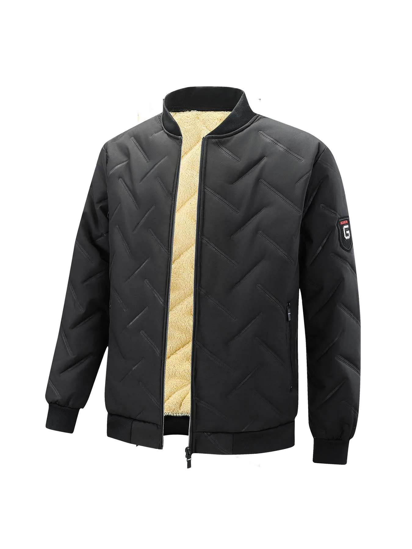 

Зимняя мужская модная повседневная утепленная куртка на флисовой подкладке с бейсбольным воротником, однотонное хлопковое пальто-кардиган, подходящее для занятий спортом на открытом воздухе, ветрозащитное и теплое