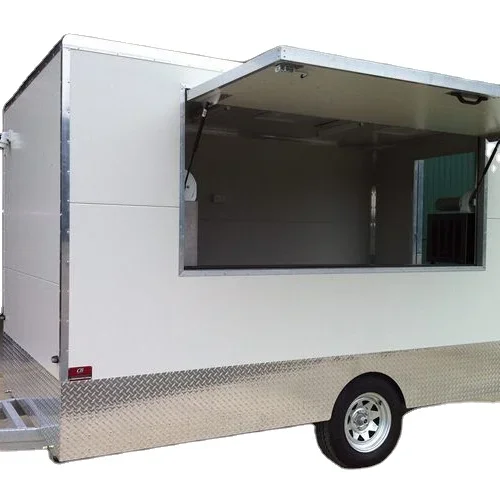 

New Hot Sell Model Mobile Camper Long Kebab Coffee and Fried Food Truck or Cart Trailer with Bathroom in Usa