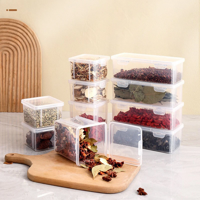 Refrigerator Storage Box Spice Sub-Package Star Anise Cinnamon Dry Chili Split Container Sealed Fresh With Lid Kitchen Tool