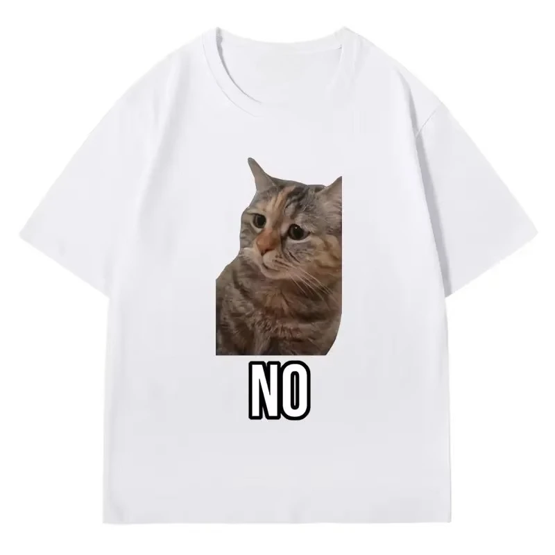 

Футболка с рисунком Talking Cat Meme, женская модная футболка, повседневная футболка с коротким рукавом, женская уличная одежда