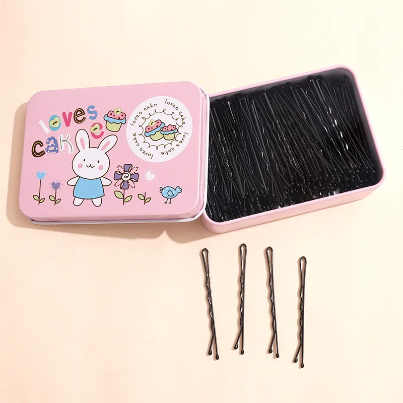 100 unids/caja pinzas para el cabello pinzas para el cabello de colores flecos femeninos cabeza trasera clips estilo hyuna para niñas