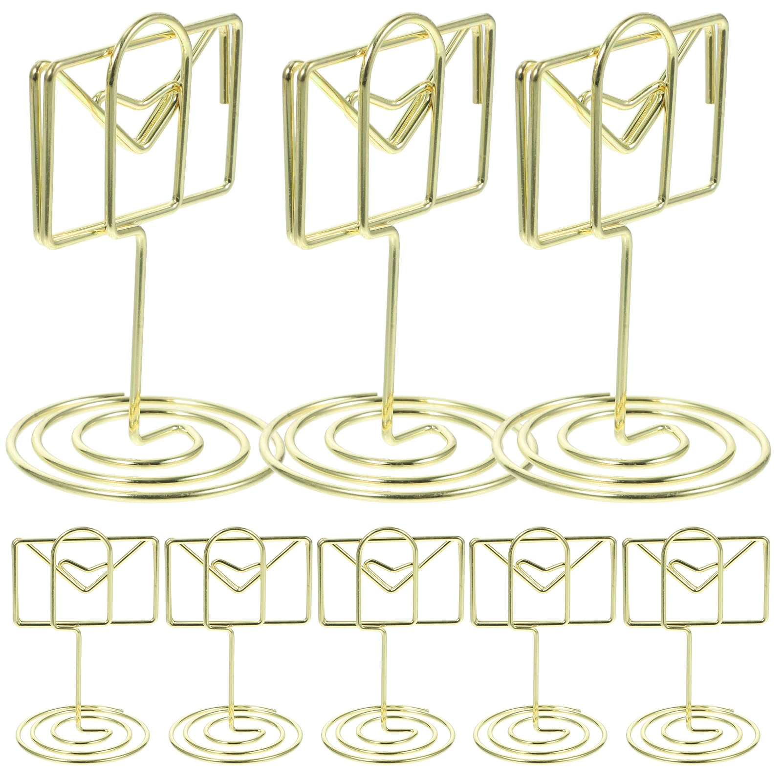 

20pcs Golden Metal Memo Clips 1.2mm Thick Holders for Wedding Table Numbers Place Cards Photo Steel Wire