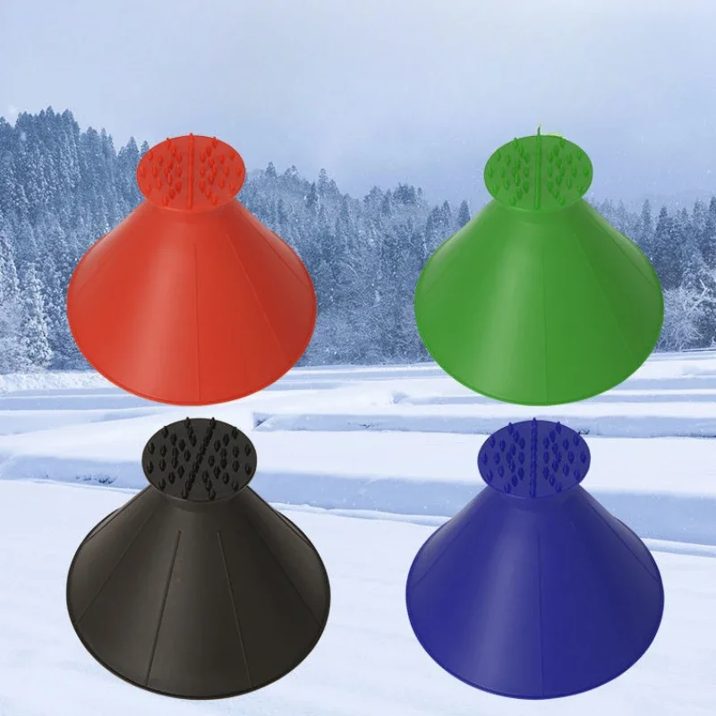 Car Window Windshield Magic Ice Scraper Oil Funnel Snow Remover Shovels Deicer Cone Tool Scraping Winter Accessories