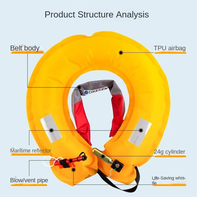 Waist Belt Type Automatic Inflatable Life Vest Large Buoyancy Sea Fishing Life Jacket Adult Swimming Equipment Self-rescue Belt