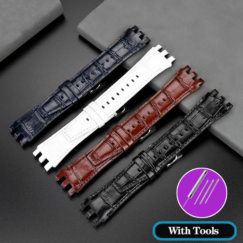 Dla SVGK407 SVGK406 SVGK409 SVGK403 skórzany pasek 22mm bransoletka do zegarka pasek czarny brązowy niebieski biały z narzędziami