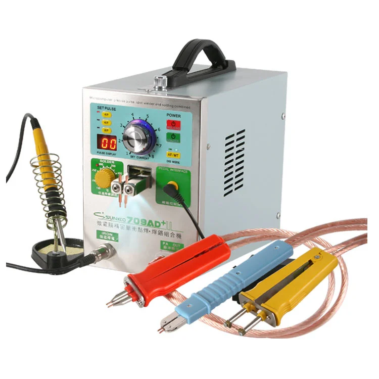 

SUNKKO 709AD+ update NEW big power version from 709AD 4 IN 1 Spot Welder fixed pulse welding +constant temperature soldering