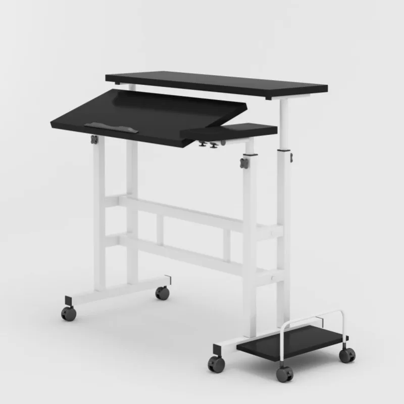 Mobile Computer Desk Lift Desk Foldable Standing Office Bedroom Bedside Single Small Table