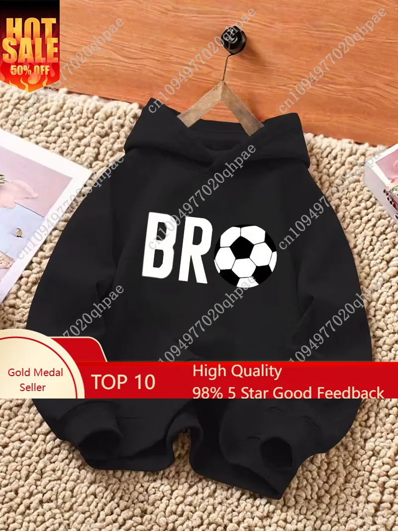 

Autumn Casual And Fashionable Letter-Printed Hooded Sweatshirt For Boys