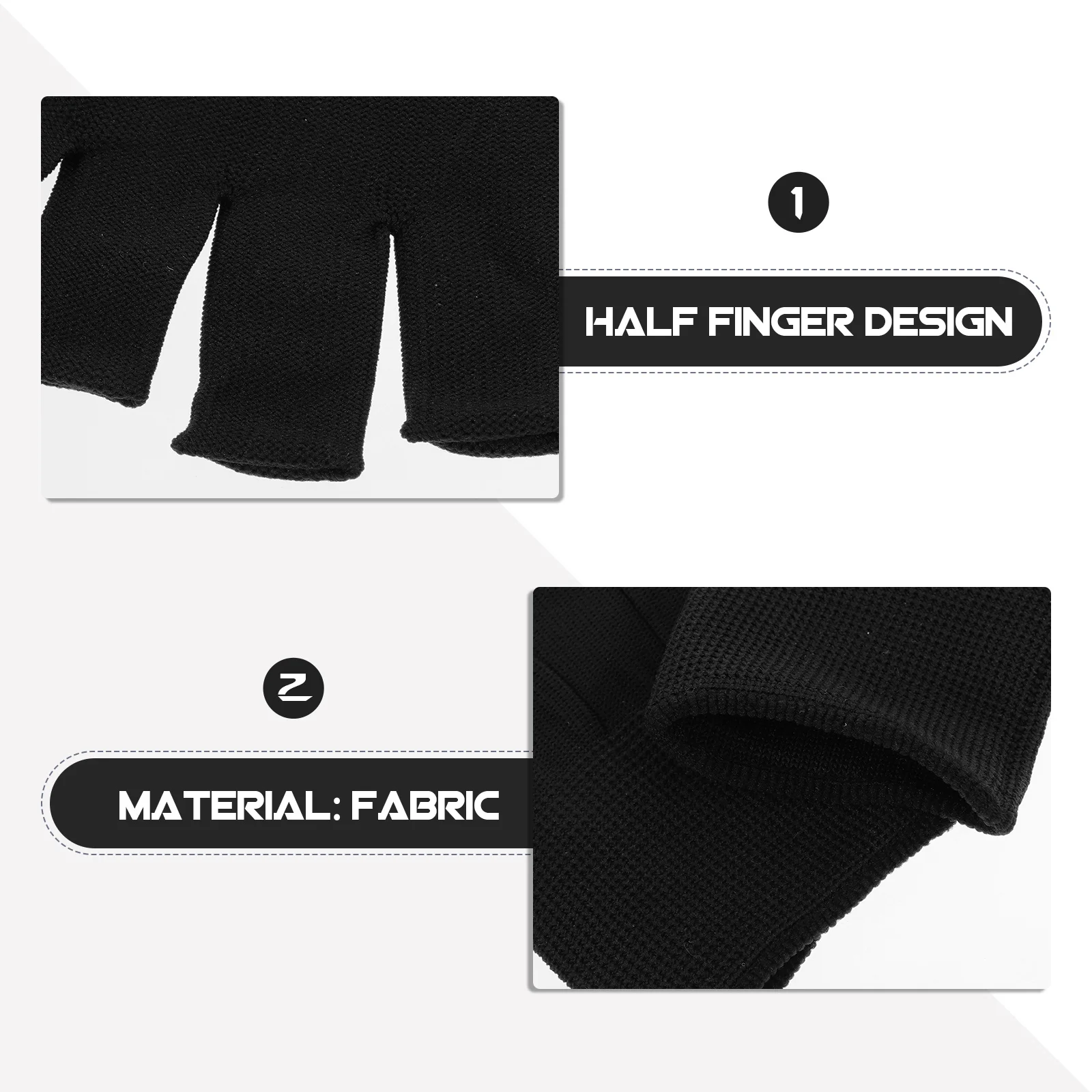 

Black Uv Protection Half Finger Gloves Lightweight Breathable Sun Protection Gloves for Outdoor Cycling Driving Climbing Summer