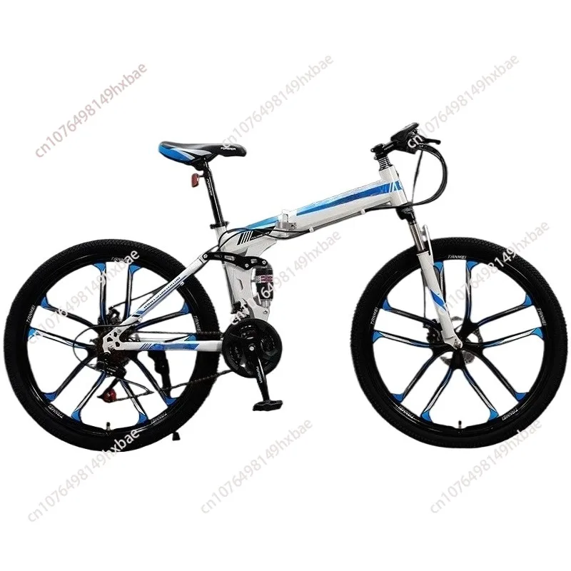 Folding Mountain Bike Men's and Women's 24 Inch Adult Off-Road Racing Teen Sports Car Student Variable Speed Bike