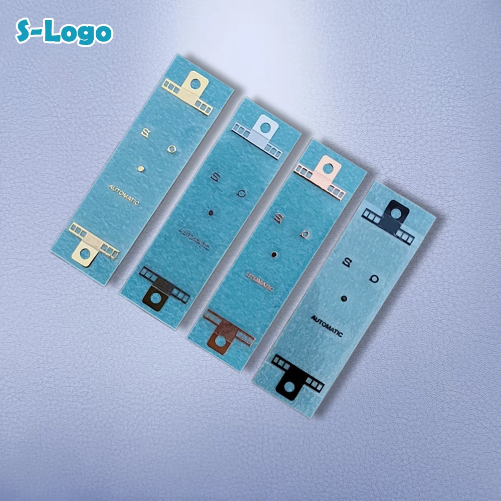 4 色 S ロゴニッケルメタルステッカー自動 27-30 ミリメートルダイヤル表面時計修正アクセサリーに適した