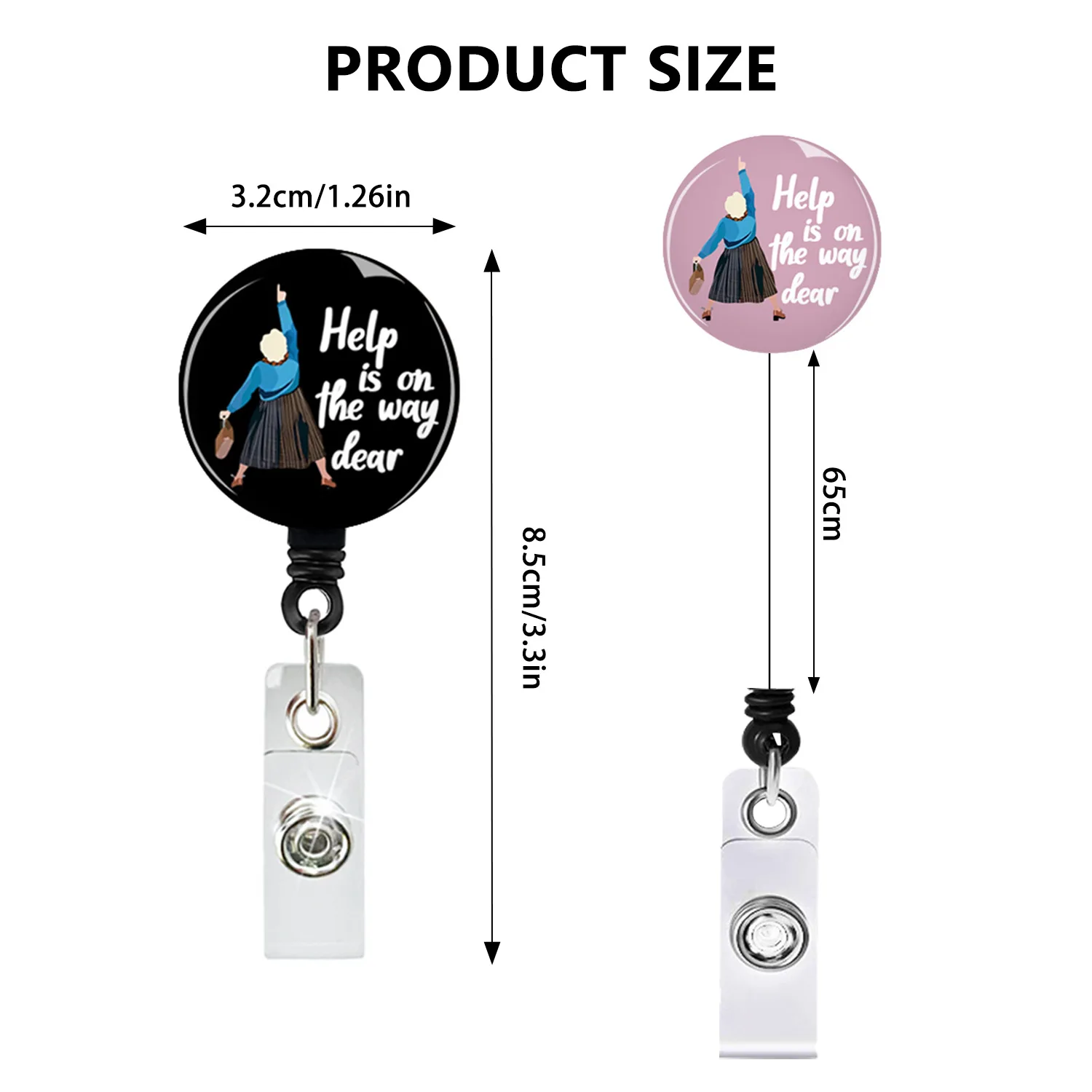 Titular crachá ID retrátil com 360 polegadas girar jacaré clip, titular nome enfermeira, 1pcs.