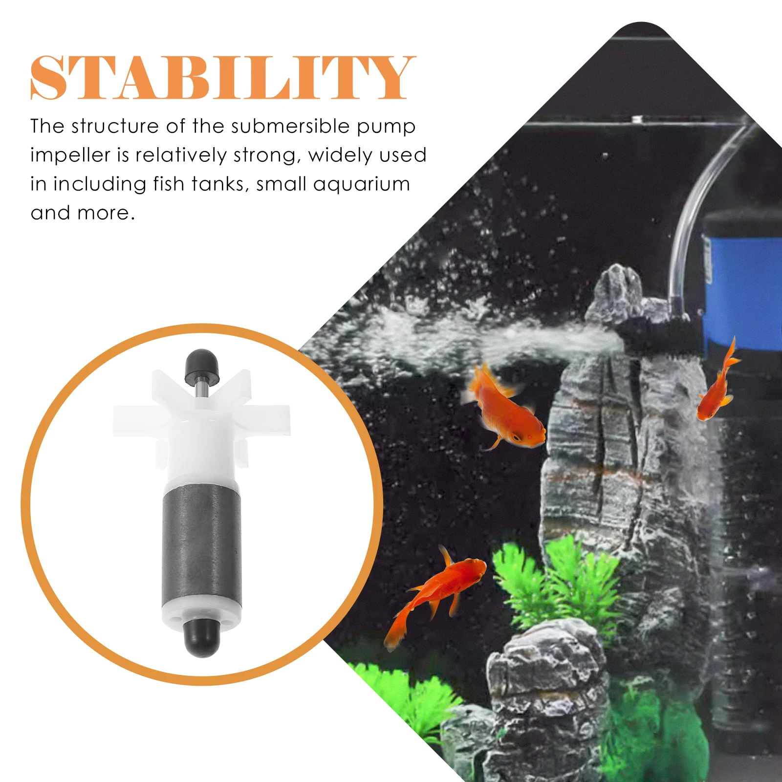 

Fish Tank Submersible Pump Impeller Replacement Rotor Water Engraving Drill Parts ABS Magnet Efficient Stable Easy